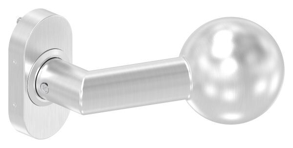 Drückerknopf, Ø 50mm, gekröpft, drehbar, V2A
