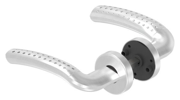 Türdrücker-Paar, drehbar, inkl. 8mm Drückerstift, aus Vollmaterial, V2A