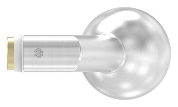 Türknopf, einzeln, Ø 50mm, gekröpft, V2A