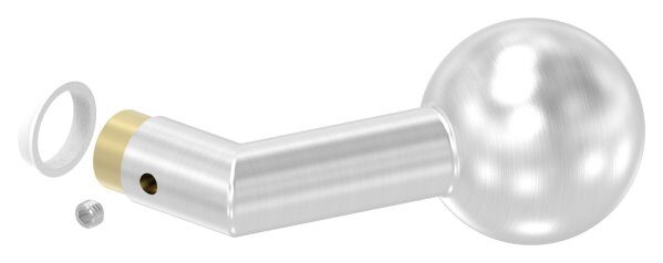 Türknopf, einzeln, Ø 50mm, gekröpft, V2A