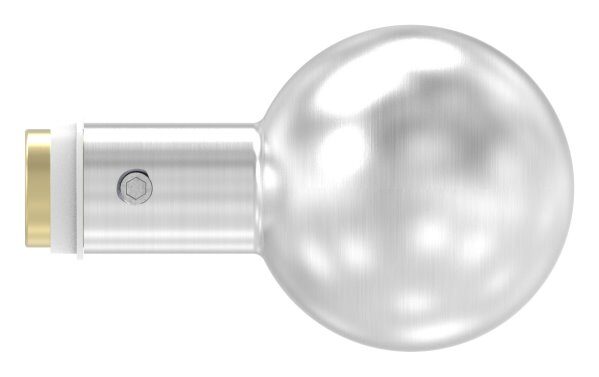 Türknopf, einzeln, Ø 50mm, gerade, V2A