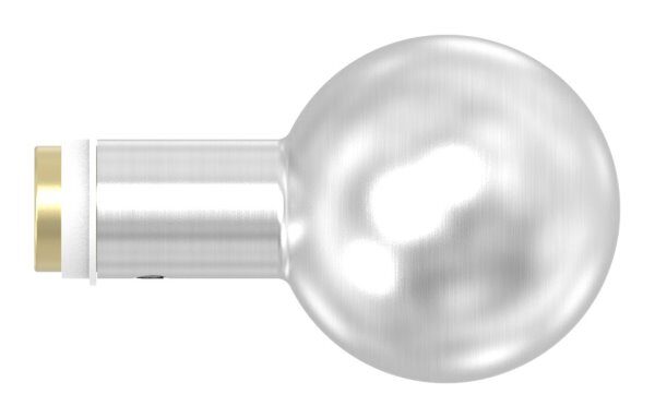 Türknopf, einzeln, Ø 50mm, gerade, V2A