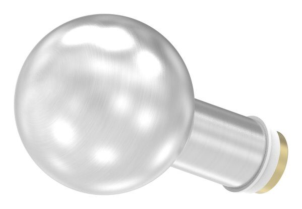 Türknopf, einzeln, Ø 50mm, gerade, V2A