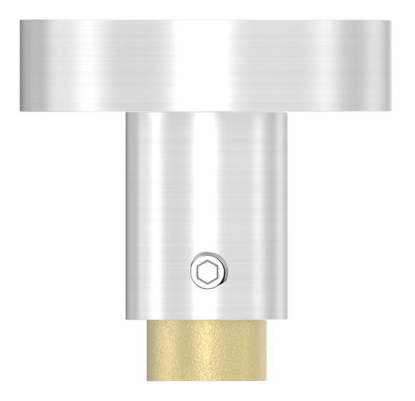 Türknopf, einzeln, Ø 55mm, gerade, V2A
