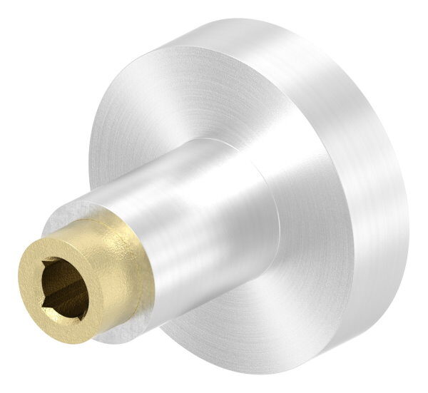 Türknopf, einzeln, Ø 55mm, gerade, V2A