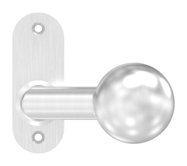 Türknopf, Ø 50mm, mit Langschild,...