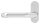 Türdrücker-Paar, inkl. 8mm Drückerstift, für Kastendicke 30-60mm, V2A