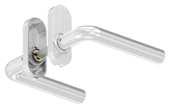 Türdrücker-Paar, inkl. 8mm Drückerstift, für Kastendicke 30-60mm, V2A