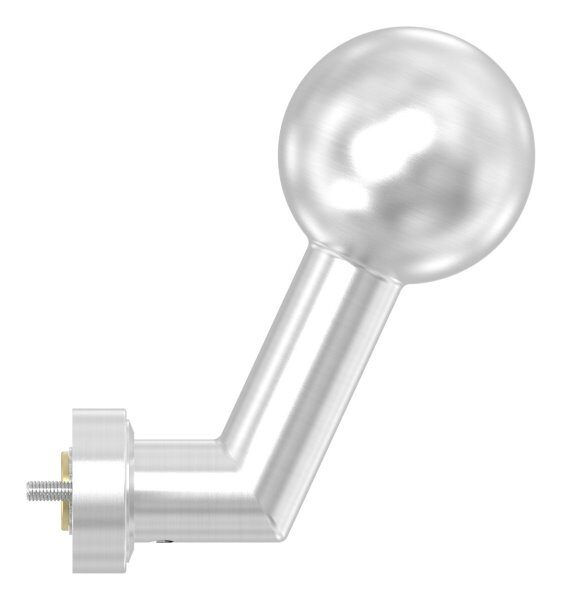 Drückerknopf, Ø 50mm, gekröpft, außer Mitte, drehbar, rechte Ausführung, V2A