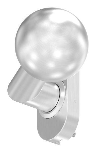 Drückerknopf, Ø 50mm, gekröpft, außer Mitte, fest, V2A