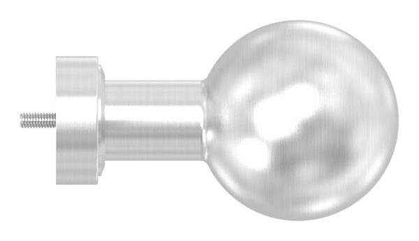 Drückerknopf, Ø 50mm, gerade, außer Mitte, fest, V2A