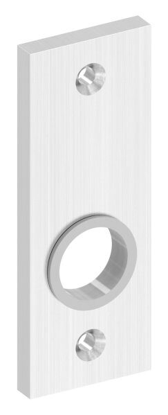 Kurzschild, eckig, passend für Schlosskästen, Abmessung: 32x87x6mm, V2A