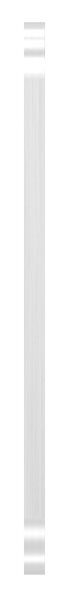 Langschild, gerundet, passend für Schlosskästen, Abmessung: 32x156x6mm, V2A