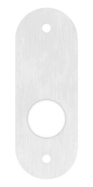 Kurzschild, gerundet, passend für Schlosskästen, Abmessung: 32x87x6mm, V2A