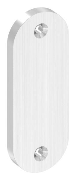 Kurzschild passend für Schlosskästen blind, gerundet, passend für Schlosskästen, Abmessung: 32x87x6mm, V2A