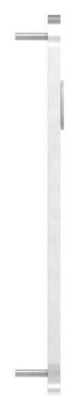 Langschild gerundet, 30 x 175 x 6mm, Abstand 92mm, geschliffen K240, V2A