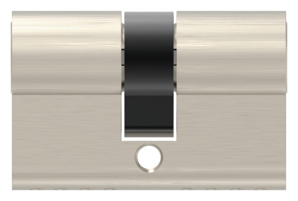 Profilzylinder aus Messing in Edelstahloptik mit 3 Schlüssel, L: 50mm, 25 / 25mm, gleichschließend