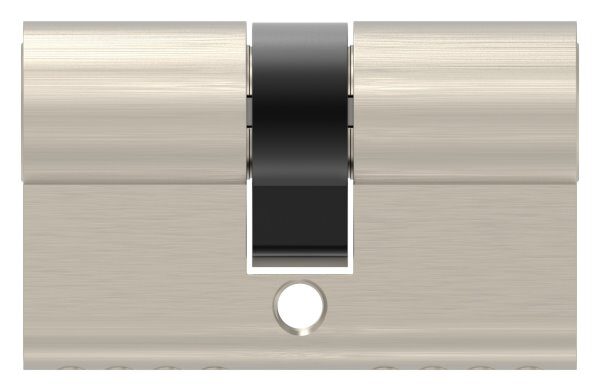 Profilzylinder aus Messing in Edelstahloptik mit 3 Schlüssel, L: 52mm, 26 / 26mm, verschieden schließend