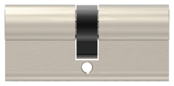 Profilzylinder aus Messing in Edelstahloptik mit 3 Schlüssel, L: 70mm, 35 / 35mm, gleichschließend