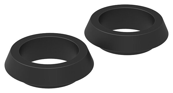 1 Paar Kunststoffringe, passend für Schlosskästen, Farbe: schwarz