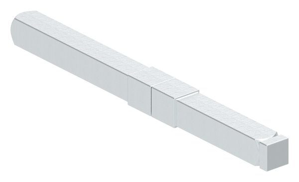 Drückerstift, verzinkt, 8x8mm auf mittig 9x9mm,...