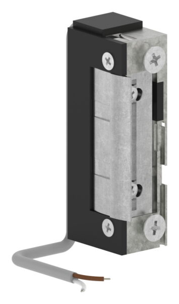Elektrischer Türöffner DIN-L  und DIN-R gleichzeitig verwendbar, mit Arretierung,
wassergeschützt, verstellbare Falle um 3mm, Arbeitsstrom, 10-24 V AC/DC (Gleich- und Wechselstrom)