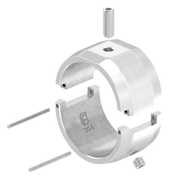 Handlauferhöhung für Rohr 42,4x2,0mm, geeignet zur nachträglichen Montage, V2A
