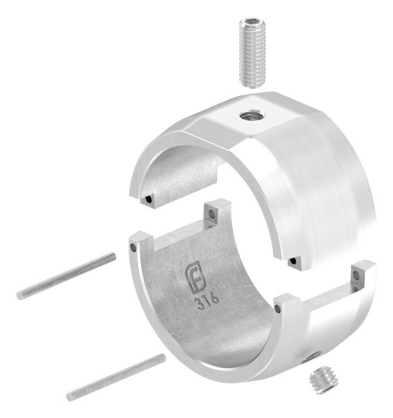 Handlauferhöhung für Rohr 42,4x2,0mm, geeignet zur nachträglichen Montage, V4A