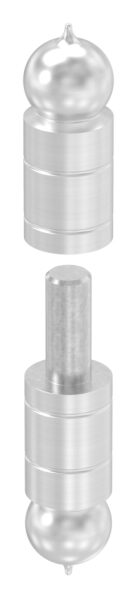 Anschweißband mit festem Stift glatt, 24mm - Dorn 13mm, V2A