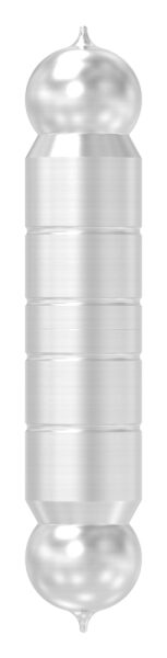 Anschweißband mit festem Stift glatt, 30mm - Dorn 13mm, V2A