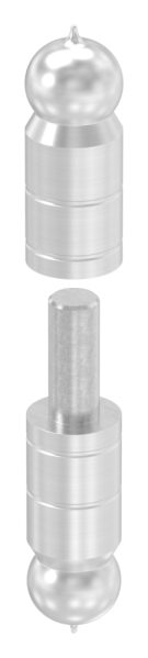 Anschweißband mit festem Stift glatt, 30mm - Dorn 13mm, V2A