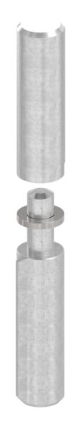 Anschweißband mit festem Stift und Edelstahlscheibe, L: 100mm, AußenØ: 14mm, BolzenØ: 8mm, Tragkraft bei 2 Bänder: 50kg, V2A