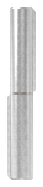 Anschweißband mit festem Stift und Edelstahlscheibe, L: 120mm, AußenØ: 16mm, BolzenØ: 9mm, Tragkraft bei 2 Bänder: 60kg, V2A