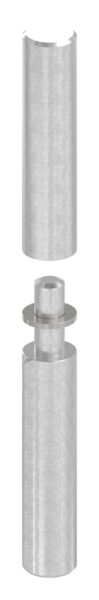 Anschweißband mit festem Stift und Edelstahlscheibe, L: 160mm, AußenØ: 18mm, BolzenØ: 10mm, Tragkraft bei 2 Bänder: 80kg, V2A