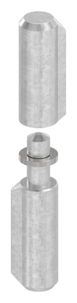 Anschweißband mit festem Stift und Edelstahlscheibe, L: 60mm, AußenØ: 10mm, BolzenØ: 6mm, Tragkraft bei 2 Bänder: 20kg, V2A