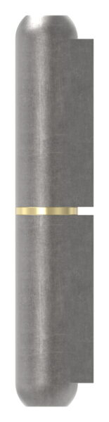 Anschweißband mit Nase zum Anschweißen, mit Messingring und -stift, Länge: 100mm, Rollen-Ø 16mm, Stift-Ø 10mm