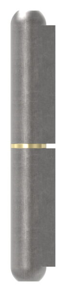 Anschweißband mit Nase zum Anschweißen, mit Messingring und -stift, Länge: 120mm, Rollen-Ø 16mm, Stift-Ø 11mm