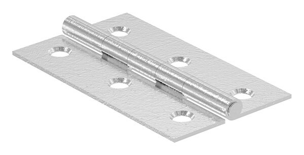 Edelstahl-Scharnier 60x35mm mit festem Zapfen, V2A