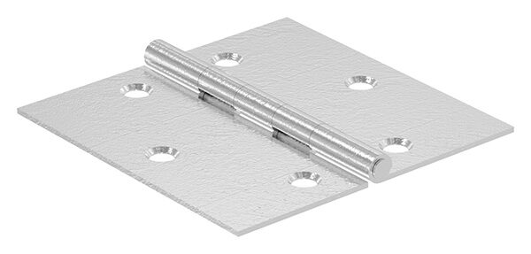 Edelstahl-Scharnier 60x60mm mit festem Zapfen, V2A