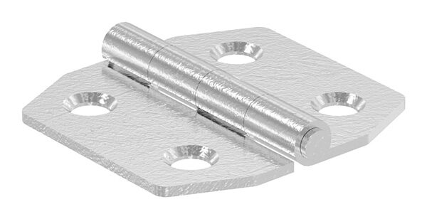 Edelstahl-Scharnier 40x42mm mit festem Zapfen, V2A
