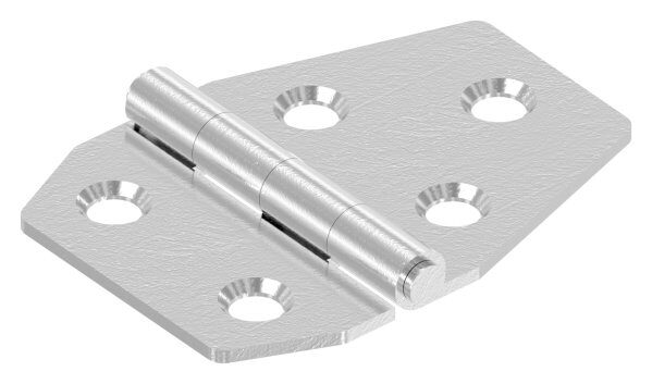 Edelstahl-Scharnier 40x55mm mit festem Zapfen, V2A