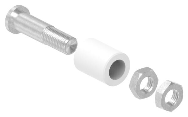 Führungsrolle, passend zu Führungsbügel mit zwei Kugellagern, Ø 30mm, V2A