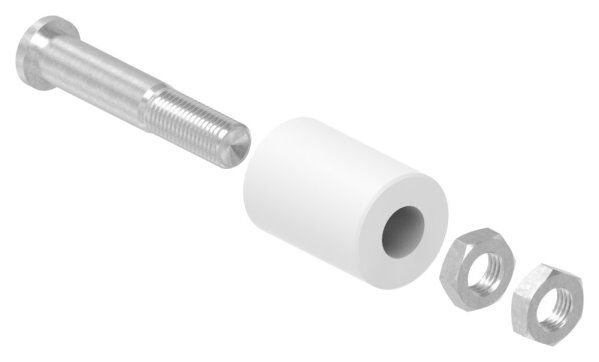 Führungsrolle, passend zu Führungsbügel mit zwei Kugellagern, Ø 39mm, V2A