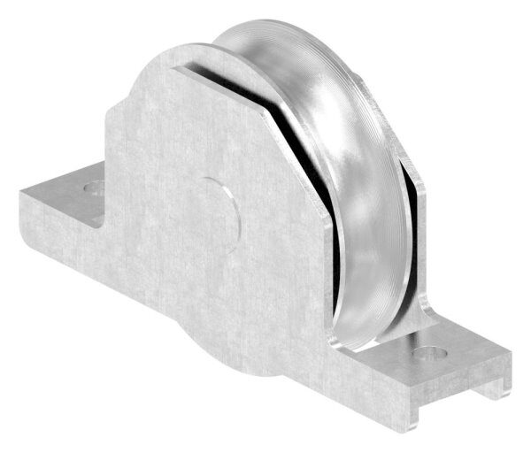 Schiebetorrolle, Ø 88mm, mit Rundrille und...