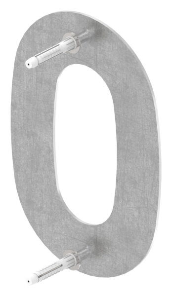 Hausnummer 0 - "klein" 105 x 155 x 2,0mm, V2A