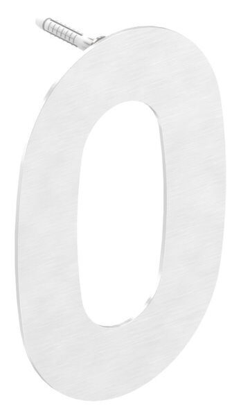 Hausnummer 0 - "klein" 105 x 155 x 2,0mm, V2A