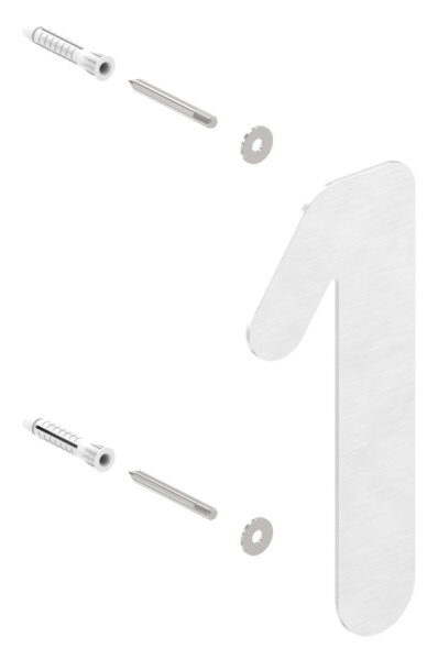 Hausnummer 1 - "klein" 65 x 155 x 2,0mm, V2A