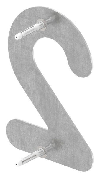 Hausnummer 2 - "klein" 105 x 155 x 2,0mm, V2A