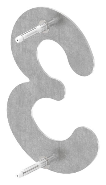 Hausnummer 3 - "klein" 105 x 155 x 2,0mm, V2A