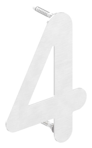 Hausnummer 4 - "klein" 113 x 155 x 2,0mm, V2A